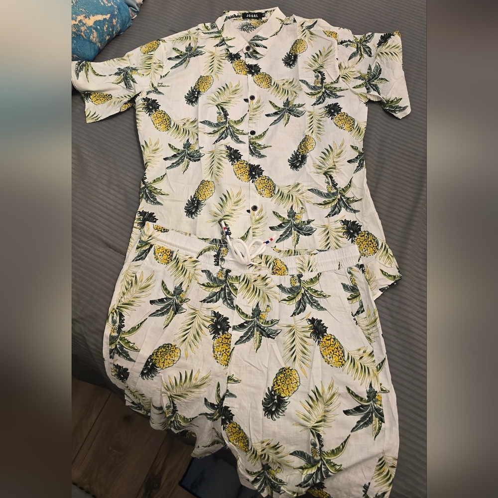 Button Down, Pineapple Short Set - image 1